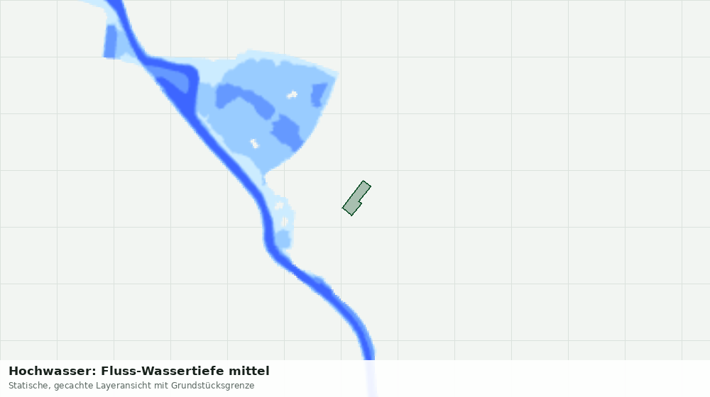 Statische Kartenansicht: Hochwasser: Fluss-Wassertiefe mittel