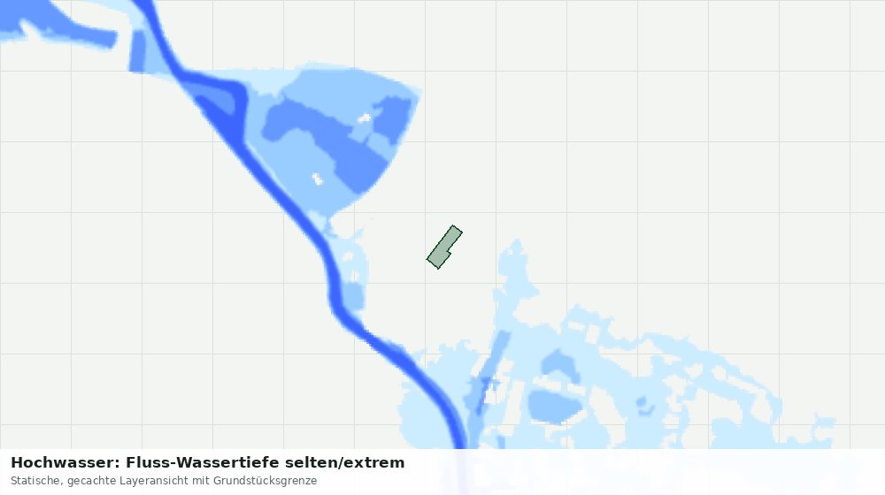 Statische Kartenansicht: Hochwasser: Fluss-Wassertiefe selten/extrem