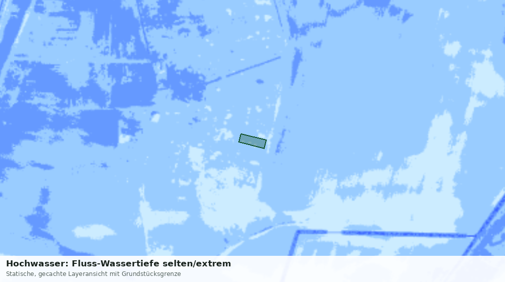Statische Kartenansicht: Hochwasser: Fluss-Wassertiefe selten/extrem