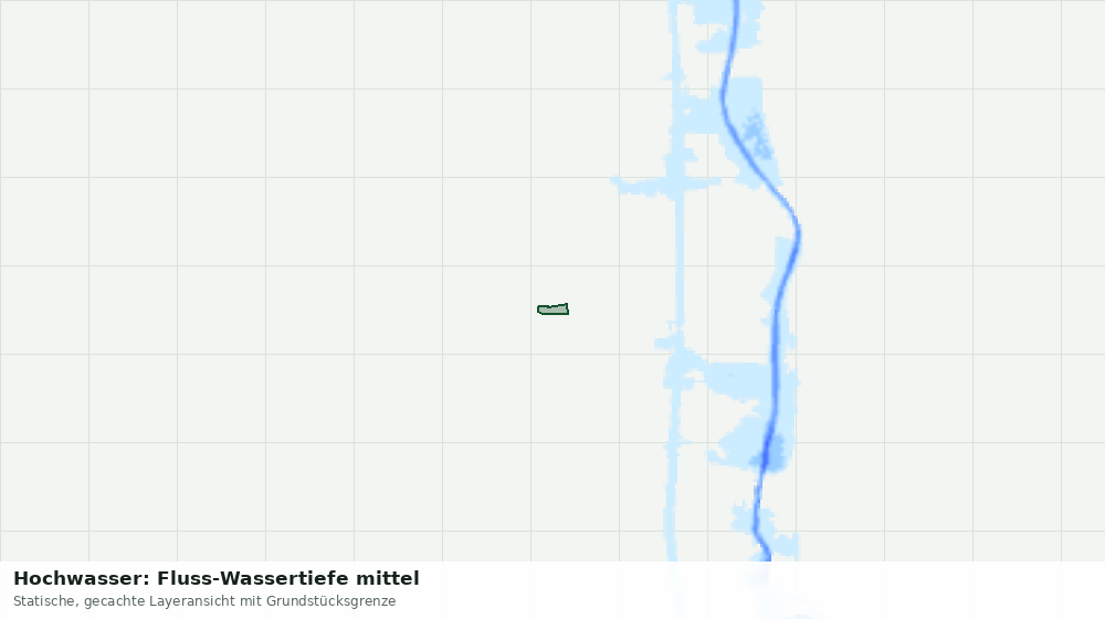 Statische Kartenansicht: Hochwasser: Fluss-Wassertiefe mittel