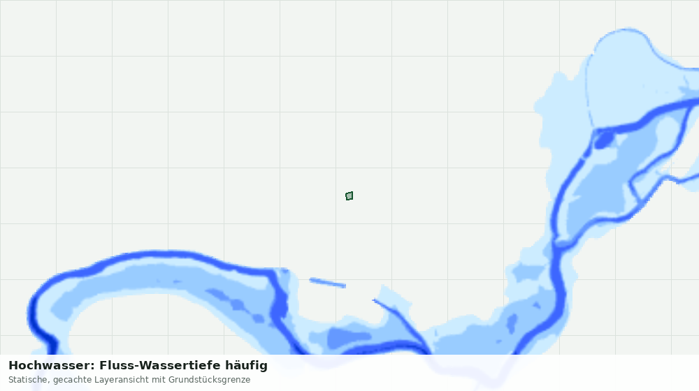 Statische Kartenansicht: Hochwasser: Fluss-Wassertiefe häufig