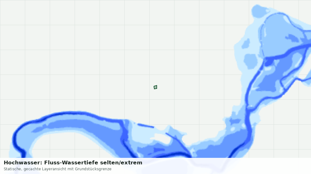Statische Kartenansicht: Hochwasser: Fluss-Wassertiefe selten/extrem