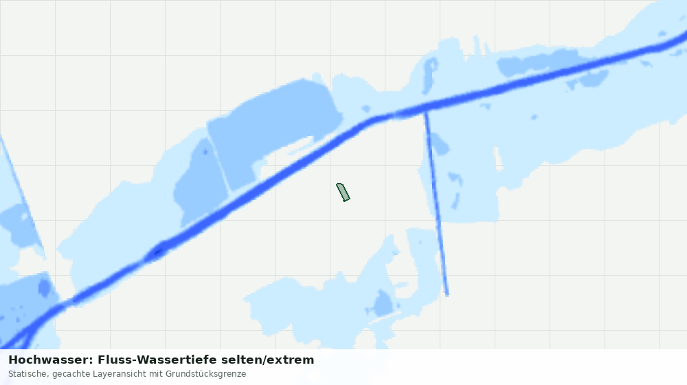 Statische Kartenansicht: Hochwasser: Fluss-Wassertiefe selten/extrem