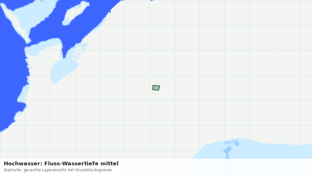 Statische Kartenansicht: Hochwasser: Fluss-Wassertiefe mittel