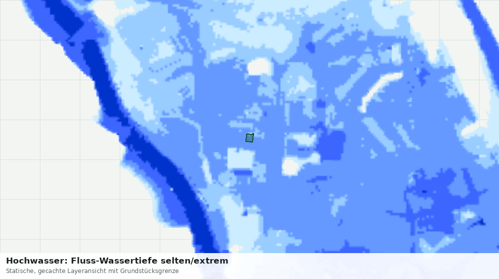 Statische Kartenansicht: Hochwasser: Fluss-Wassertiefe selten/extrem