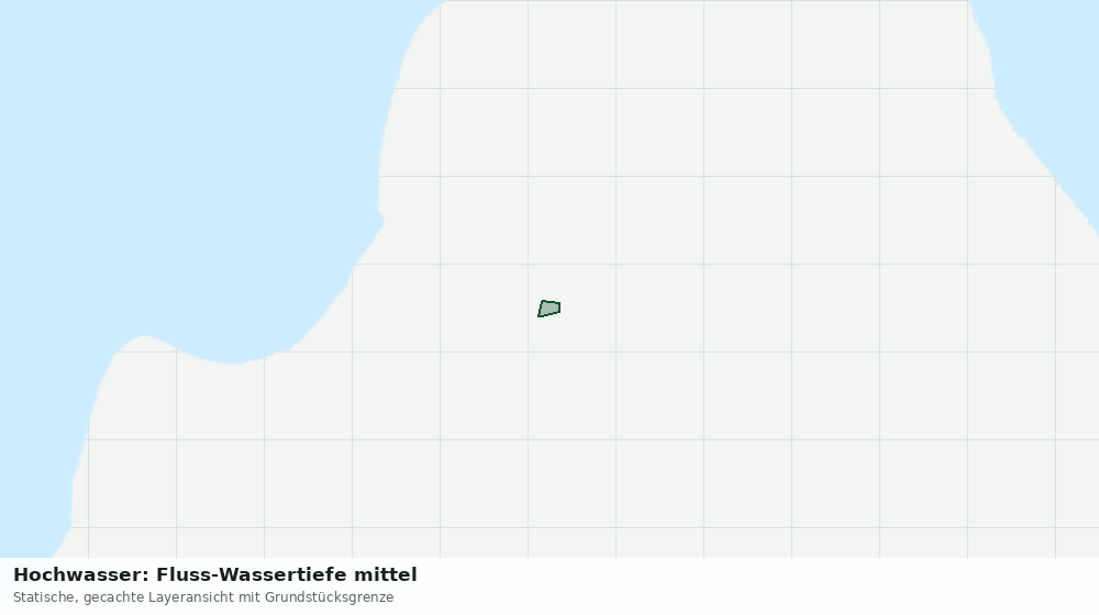 Statische Kartenansicht: Hochwasser: Fluss-Wassertiefe mittel