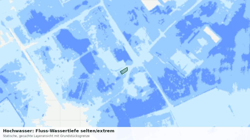 Statische Kartenansicht: Hochwasser: Fluss-Wassertiefe selten/extrem
