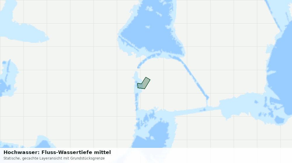 Statische Kartenansicht: Hochwasser: Fluss-Wassertiefe mittel