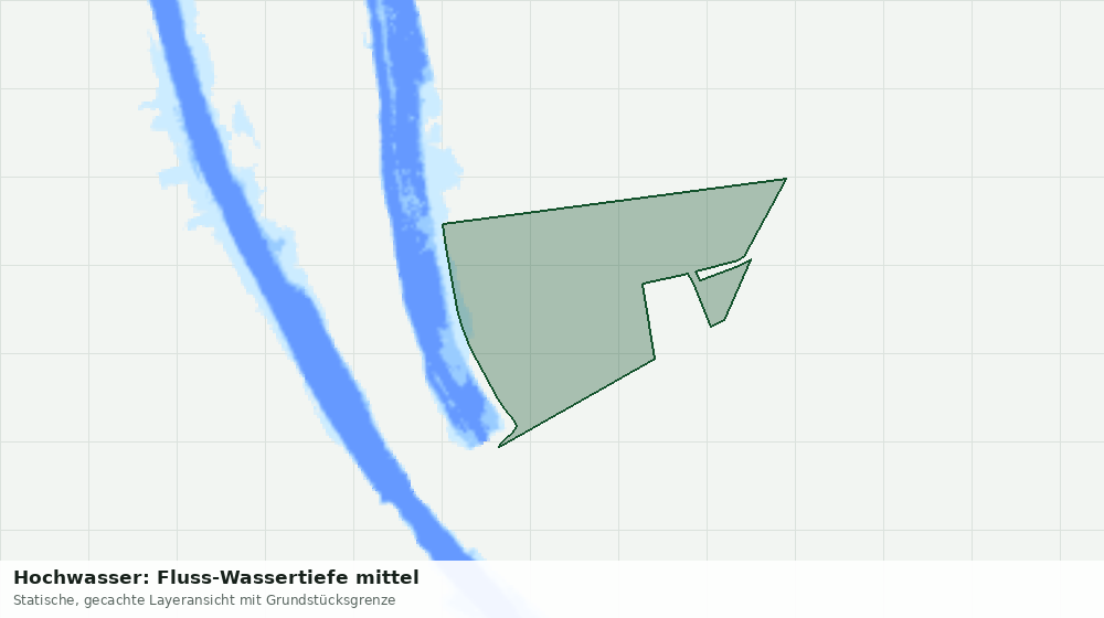 Statische Kartenansicht: Hochwasser: Fluss-Wassertiefe mittel