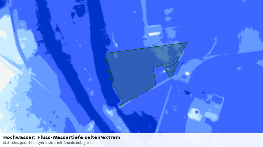 Statische Kartenansicht: Hochwasser: Fluss-Wassertiefe selten/extrem