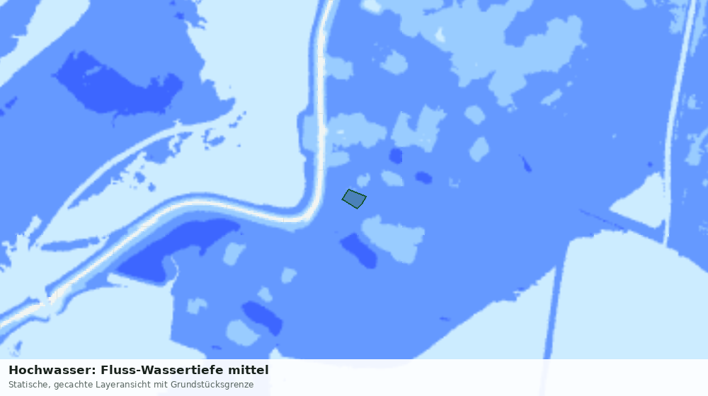 Statische Kartenansicht: Hochwasser: Fluss-Wassertiefe mittel