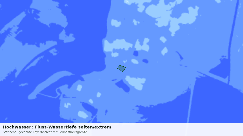 Statische Kartenansicht: Hochwasser: Fluss-Wassertiefe selten/extrem
