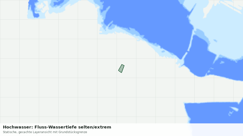 Statische Kartenansicht: Hochwasser: Fluss-Wassertiefe selten/extrem