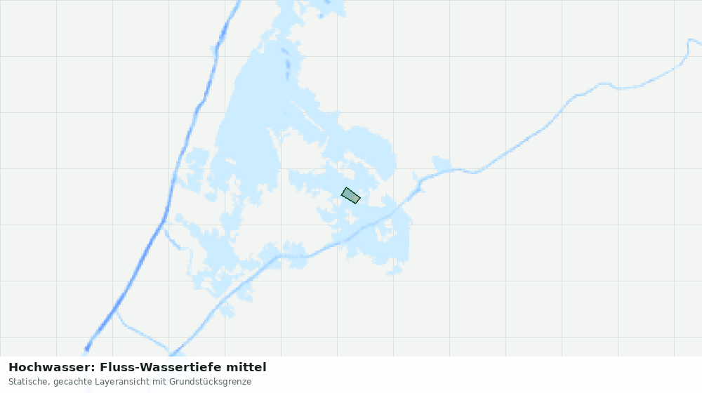 Statische Kartenansicht: Hochwasser: Fluss-Wassertiefe mittel