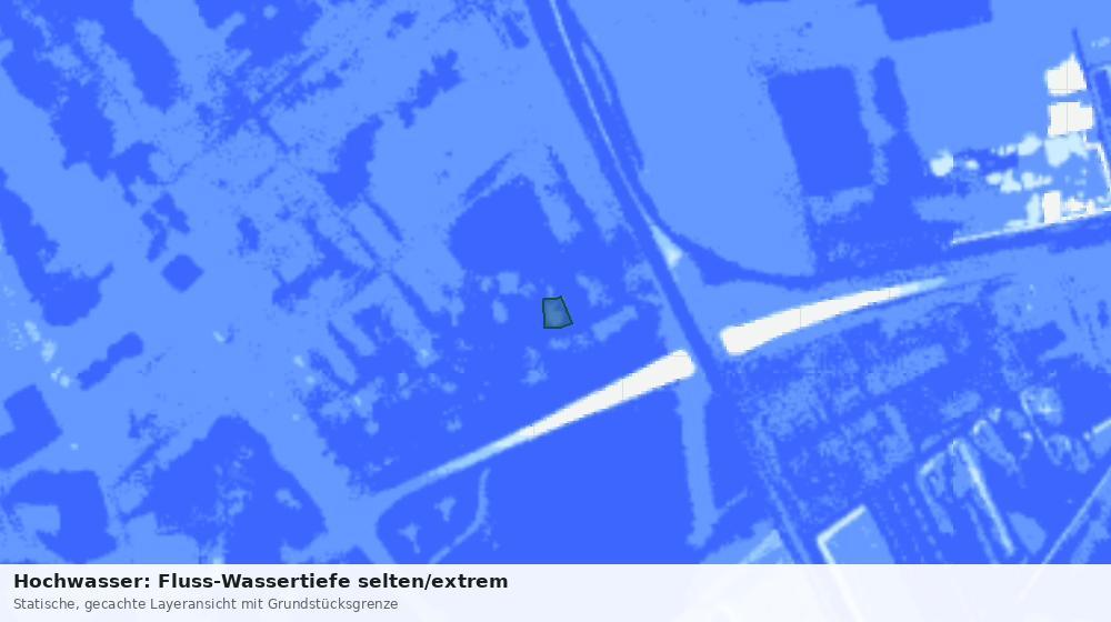 Statische Kartenansicht: Hochwasser: Fluss-Wassertiefe selten/extrem