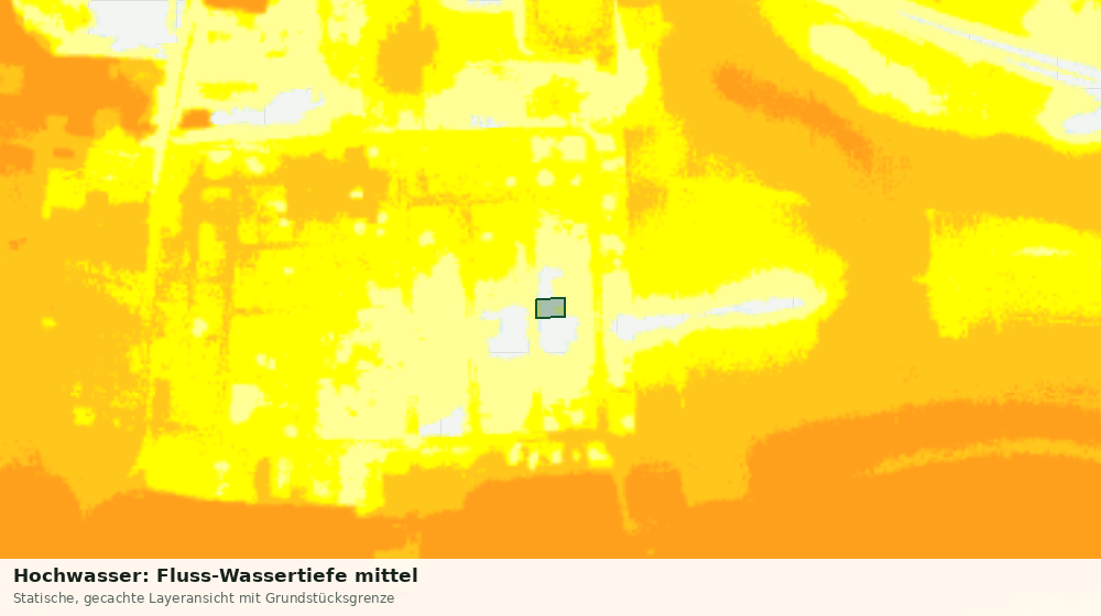 Statische Kartenansicht: Hochwasser: Fluss-Wassertiefe mittel