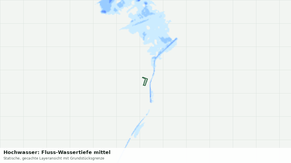 Statische Kartenansicht: Hochwasser: Fluss-Wassertiefe mittel