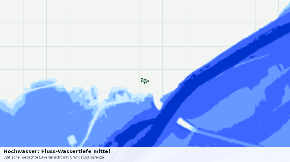Statische Kartenansicht: Hochwasser: Fluss-Wassertiefe mittel