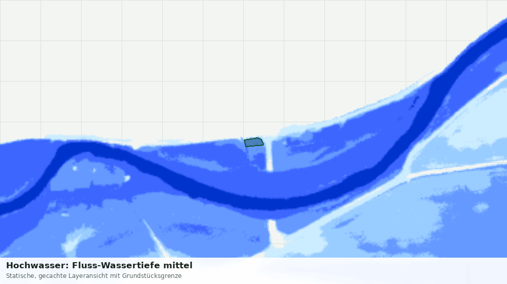 Statische Kartenansicht: Hochwasser: Fluss-Wassertiefe mittel