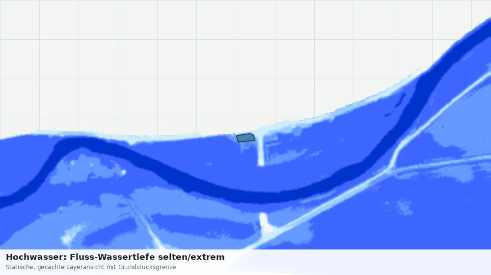 Statische Kartenansicht: Hochwasser: Fluss-Wassertiefe selten/extrem