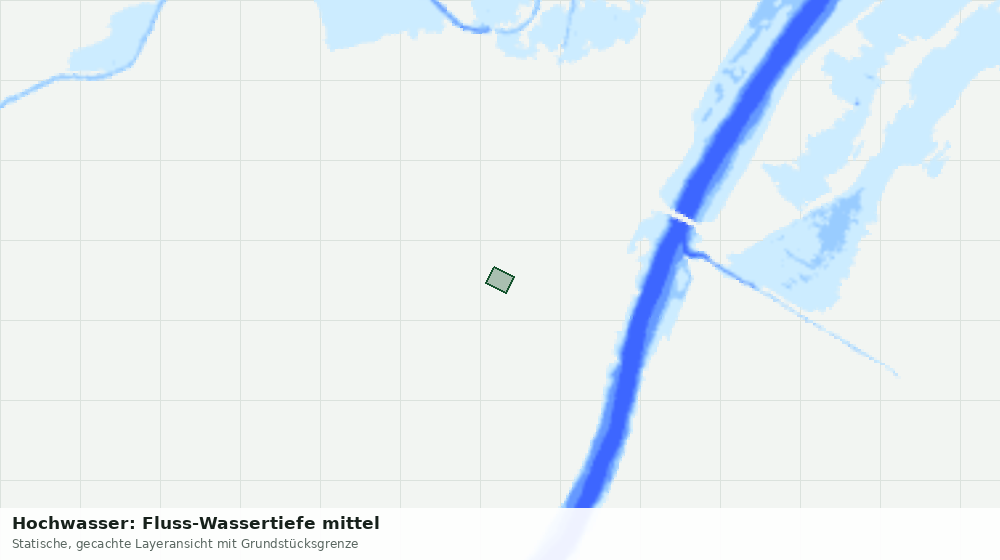 Statische Kartenansicht: Hochwasser: Fluss-Wassertiefe mittel
