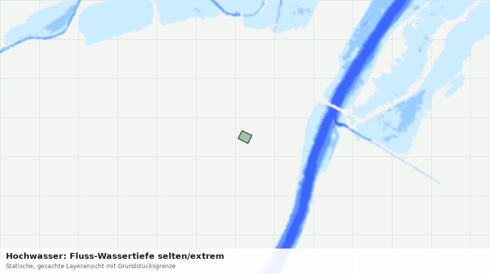 Statische Kartenansicht: Hochwasser: Fluss-Wassertiefe selten/extrem