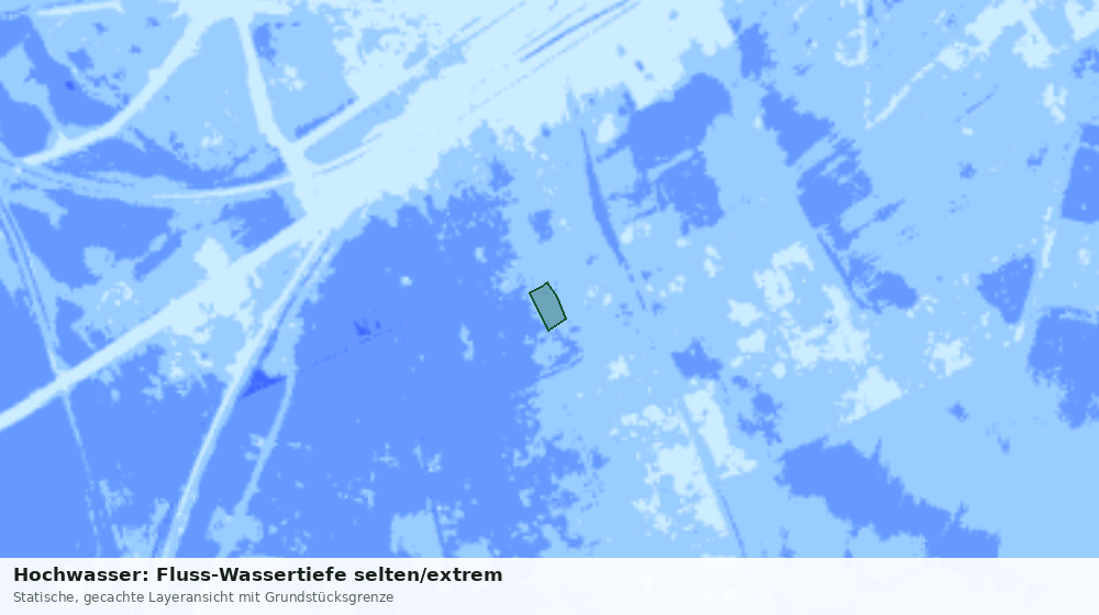 Statische Kartenansicht: Hochwasser: Fluss-Wassertiefe selten/extrem