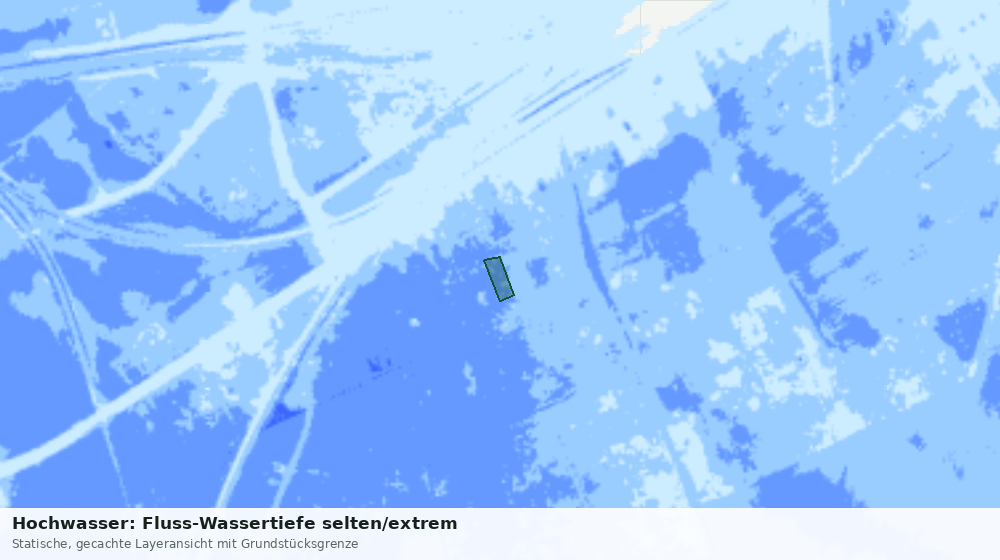 Statische Kartenansicht: Hochwasser: Fluss-Wassertiefe selten/extrem