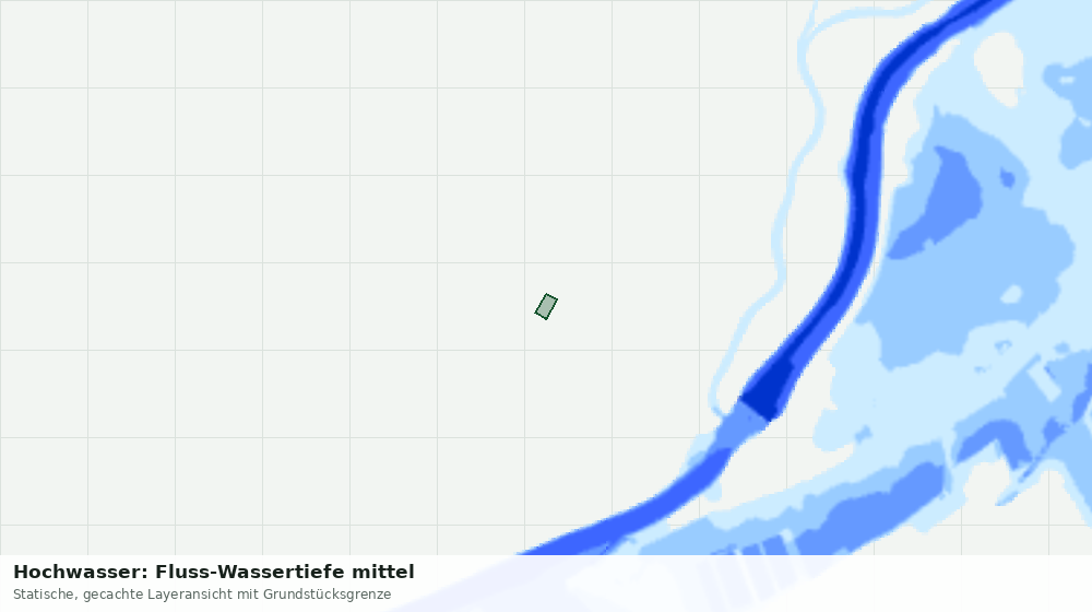 Statische Kartenansicht: Hochwasser: Fluss-Wassertiefe mittel