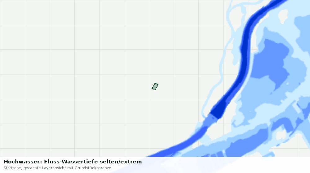 Statische Kartenansicht: Hochwasser: Fluss-Wassertiefe selten/extrem