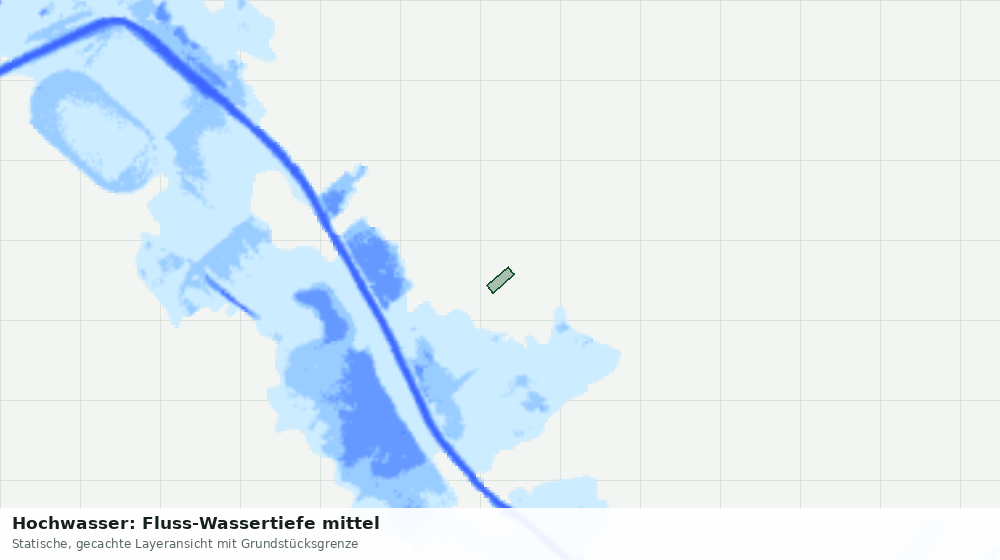 Statische Kartenansicht: Hochwasser: Fluss-Wassertiefe mittel