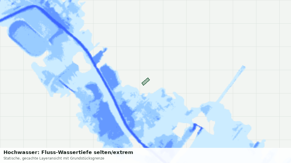 Statische Kartenansicht: Hochwasser: Fluss-Wassertiefe selten/extrem
