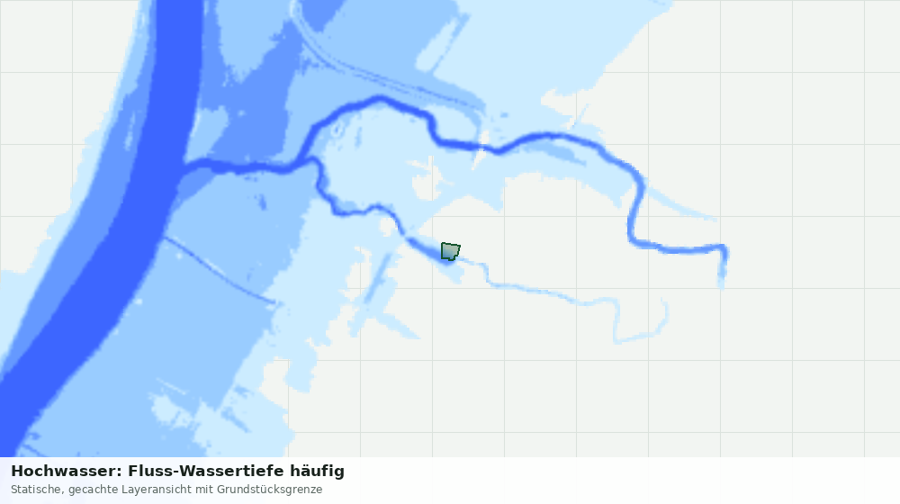 Statische Kartenansicht: Hochwasser: Fluss-Wassertiefe häufig