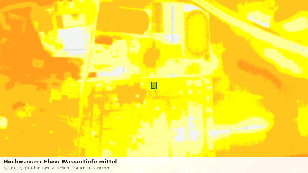 Statische Kartenansicht: Hochwasser: Fluss-Wassertiefe mittel