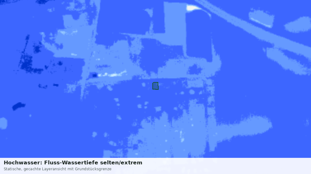 Statische Kartenansicht: Hochwasser: Fluss-Wassertiefe selten/extrem