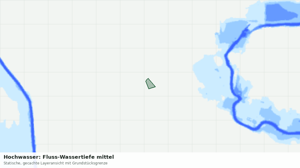 Statische Kartenansicht: Hochwasser: Fluss-Wassertiefe mittel