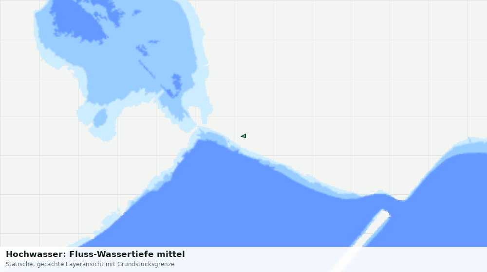 Statische Kartenansicht: Hochwasser: Fluss-Wassertiefe mittel