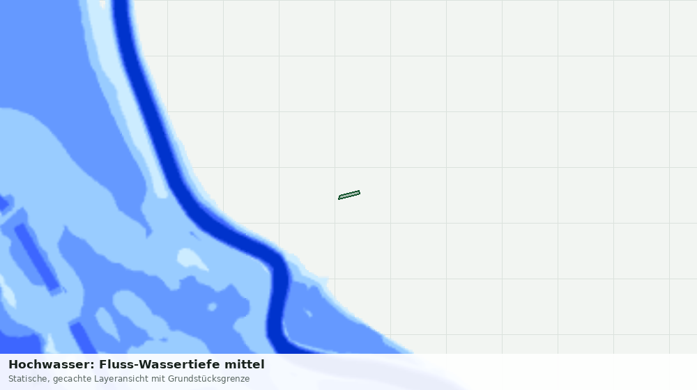 Statische Kartenansicht: Hochwasser: Fluss-Wassertiefe mittel