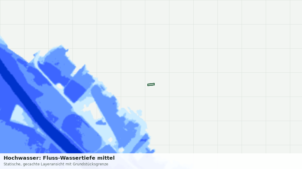 Statische Kartenansicht: Hochwasser: Fluss-Wassertiefe mittel