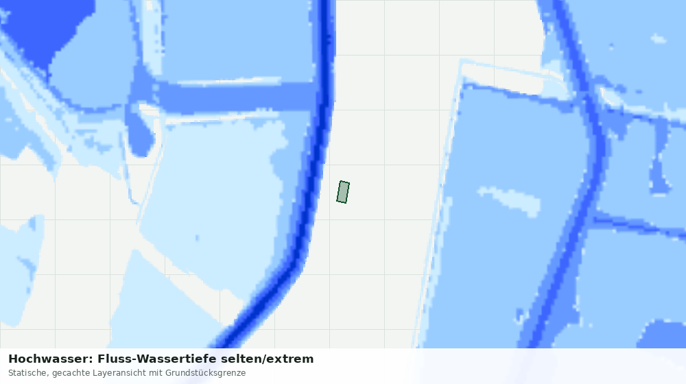 Statische Kartenansicht: Hochwasser: Fluss-Wassertiefe selten/extrem