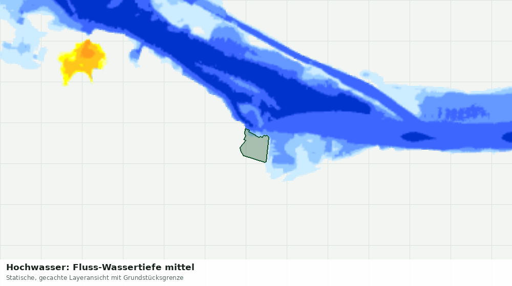 Statische Kartenansicht: Hochwasser: Fluss-Wassertiefe mittel