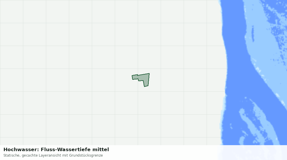 Statische Kartenansicht: Hochwasser: Fluss-Wassertiefe mittel