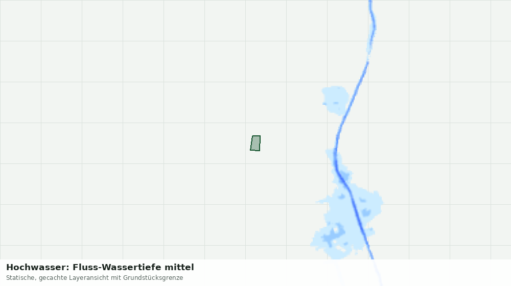 Statische Kartenansicht: Hochwasser: Fluss-Wassertiefe mittel