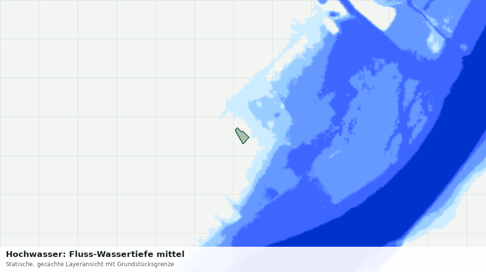 Statische Kartenansicht: Hochwasser: Fluss-Wassertiefe mittel