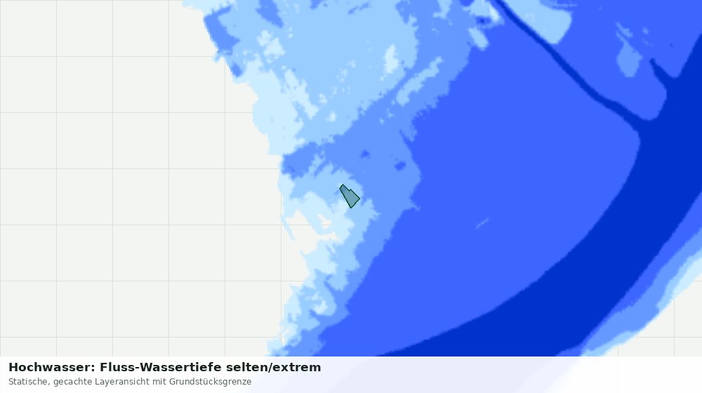 Statische Kartenansicht: Hochwasser: Fluss-Wassertiefe selten/extrem