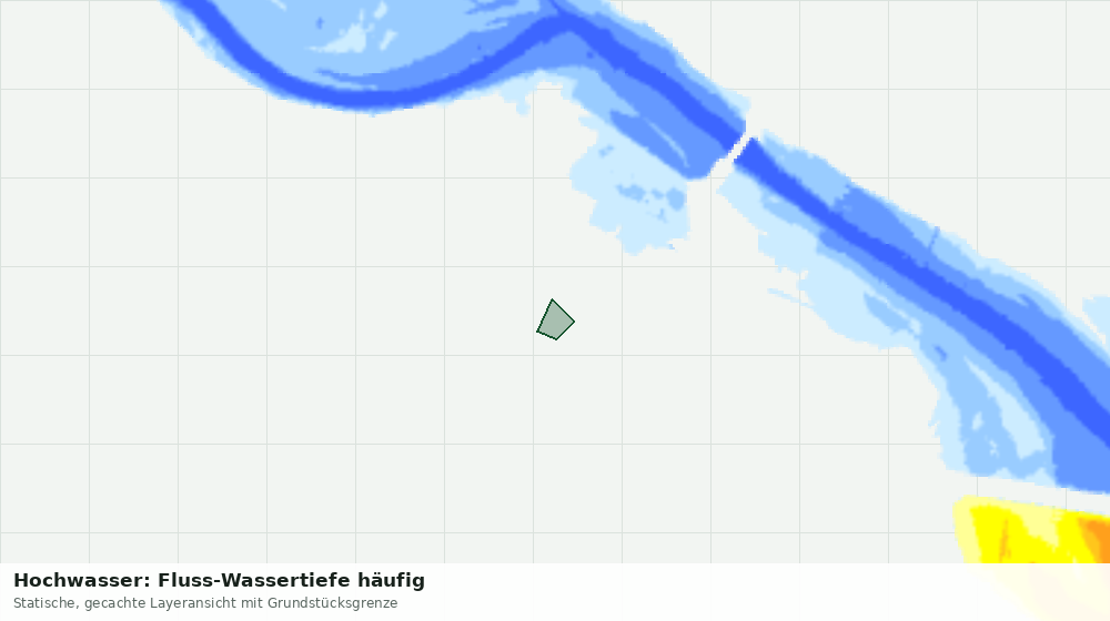 Statische Kartenansicht: Hochwasser: Fluss-Wassertiefe häufig