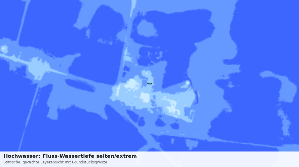 Statische Kartenansicht: Hochwasser: Fluss-Wassertiefe selten/extrem