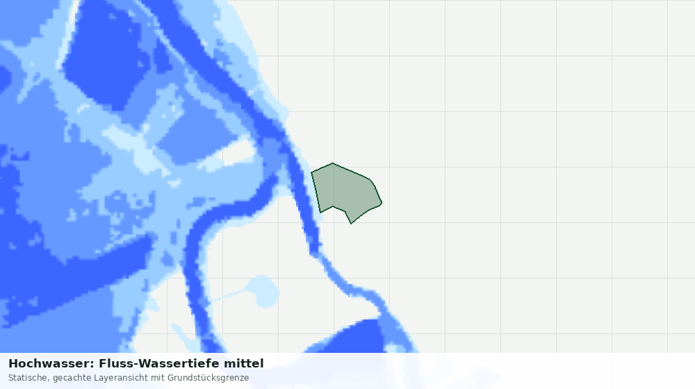 Statische Kartenansicht: Hochwasser: Fluss-Wassertiefe mittel