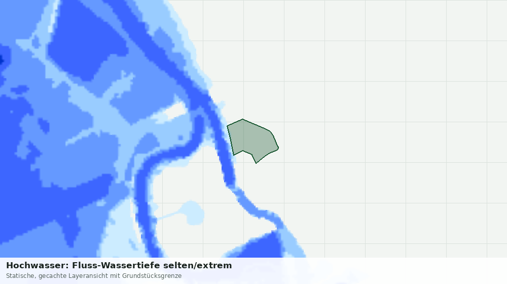 Statische Kartenansicht: Hochwasser: Fluss-Wassertiefe selten/extrem