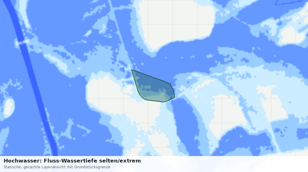 Statische Kartenansicht: Hochwasser: Fluss-Wassertiefe selten/extrem